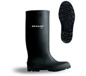 DUNLOP Bota de agua PVC alta negra DUNLOP talla 39, ideal en humedad - 80991 Botas de agua Seguridad Laboral Botas