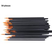 50Pcs Portable Nail Art Liner Pen Set, Portable Eyeliner Brush, for Makeup and Nail Design