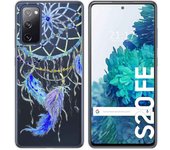Tumundosmartphone Funda Gel Transparente para Samsung Galaxy S20 FE diseño Plumas Dibujos