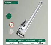 8/12/14/18 inch Pipe Wrench 40% Lighter Adjustable Aluminum Plumbing Wrench Heavy Duty Straight Pipe Wrenches Jaw Max Capacity