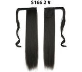 Synthetic Long Straight Wrap Around Clip In Ponytail Hair Extension For Women 22inch Heat Reistan Pony Tail Fake Hair budabuda