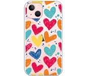 Funda compatible con iPhone 13 - Corazones color