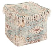 Cojín DKD Home Decor De suelo Marrón Verde Flecos Árabe 40 x 40 x 40 cm