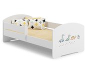 Cama de criança 140 x 70 colchão e estrado incluídos Kobi Luk Dinosaurs