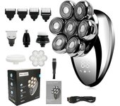 Men 7D Floating Men Electric Shaver Wet Dry Beard Hair Trimmer Electric Razor Rechargeable Bald Head Shaving Machine LCD Display