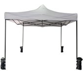 Rebecca Furniture Cenador Blanco Resellable 4 Pesos Metal Poliéster 3x3