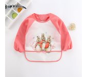 Cartoon Painting Waterproof Baby Apron for Infant Long Sleeve Children Feeding Scarf Apron Smock Bandana Bibs Burp Cloth