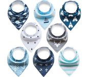 Baberos NetBoat de algodón impermeables para bebés de 0 a 36 meses (8 unidades)