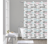 HMS Cortina de Baño Ducha 100 % Poliéster Hidrófuga y Secado Rápido con Trabillas – 140×180 / 180×200 cm