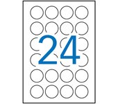 Apli etiquetas blancas permanentes Ø 40.0mm 25 hojas