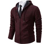 Autumn And Winter New Jersey Men's Casual Sports Coat Solid Color Stand Collar Wweater Grab Fleece Warm Zipper Cardigan