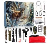 Kits de supervivencia de calendario de Adviento para hombres-24 días calendario de Cuenta regresiva de Navidad de EMERGENCIA engranajes de supervivencia Gift para adolescentes Adultos, 2024