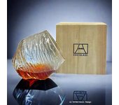 Japan 3D Mountain Whiskey Glass Glacier Old Fashioned Whisky Rock Glasses Whiskey-glass Wooden Gift Box Vodka Cup Wine Tumbler
