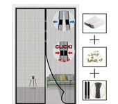 Magnetic Screen Door Curtain Anti Mosquito Insect Fly Bug Polyester Soft Door Curtain Home Ventilation Door Curtain for Summer