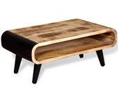 vidaXL Mesa de centro de madera de mango rugosa 90x55x39 cm Mesita de Salón o Comedor o Auxiliar Mesa de Café Meuble Salón