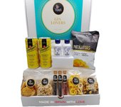 VALELI, Caja Gourmet Regalo Original Gin Tonic, botánicos, frutos secos, snacks y patatas fritas. Regalo original Navidad, San Valentin, Cumpleaños