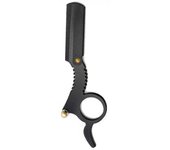 Traditional Straight Plated Stainless Steel Straight Edge Razo Folding Handle Razor Professional Men Razor with Easy Blads