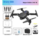 KBDFA E88Pro Drone Profesional 4K HD Dual Camera 3000 Meter Remote Control Distance Helicopter Foldable WIFI FPV Quadcopter Dron