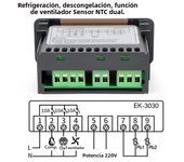 EK-3010/EK-3020/EK-3030 LED Digital Thermostat Temperature Controller Thermoregulator Refrigeration Defrosting  Alarm