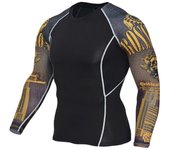 Gym MMA Men's Compression Running T-Shirt Long Shirt Sweat Second Skin Fitness Cycling Sports Top Sun protection Track Suit 4XL