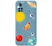 Funda Silicona Líquida Azul para Xiaomi POCO X4 Pro 5G diseño Espacio Dibujos