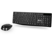 Allure Kit Teclado y Ratón Inalámbricos 2,4 GHz – 12 Teclas Multimedia FN + Ratón Óptico 1200 DPI | Conexión USB Plug & Play para PC y Portátil