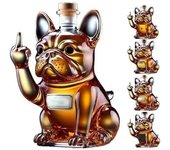 Botella de vino con forma de bulldog, decantador de vino con forma de perro en 3D de 10 oz, vaso de whisky, botella de vino de whisky para perro, decantador de vino tinto creativo, vasos de degustación de whisky, regalos para amantes del whisky