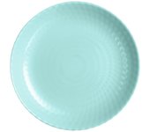 Luminarc Plato Llano Vidrio Templado Extra Resistente 25cm Turquesa Reciclable Ecológico Saludable Higiénico