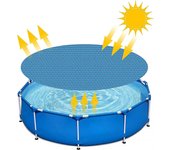 SOMY Película aislante para piscina, cubierta redonda para piscina, película aislante térmica de amor, 152cm
