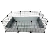 C&c jaula modular 3x2 110x75 cm cobaya, erizo, gris plata