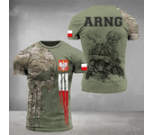 Men's T-Shirt Summer Short Sleeve 3D Printed Poland Soldier Veteran Harajuku Loose Top T-Shirt Men's Oversized Clothing 6XL
