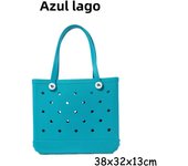 Large Boggs Beach Bag Summer EVA Beach Basket Women Picnic Tote Bag Holes Waterproof Handbag Pouch Shopping Shoulder Bag