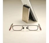Gafas de Lectura Rectangulares Simples de Montura Completa, Lentes Acrílicas HD with Filter de Luz Azul with Revestimiento de Espejo, Portátiles y Completables.