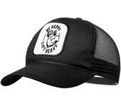 MERCHANDMANIA Gorra NEGRA con rejilla be happy lift heavy se feliz levanta pesas fuerte moda deporte