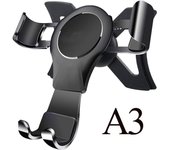 Soporte de teléfono para Audi A3, rotación de 360 °, Bloqueo automático de Gravedad, Soporte para teléfono móvil para Audi A3/S3 2014-2019