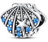 Summer 925 Silver Color Shell Pearl Fishtail Luminous Ocean Series Charms Beads Fit Pandora 925 Original Bracelets DIY Jewelry