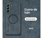 Suede Leather For Magsafe Magnetic Wireless Charge Case For Samsung Galaxy S23 S22 S21 Ultra Plus S21FE Note 20 Ultra Cover