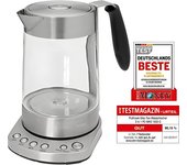 ProfiCook PC-WKS 1020 G Tetera eléctrica, 3000 W, 1.7 litros, 1 Decibeles, Acero Inoxidable, Gris/Negro