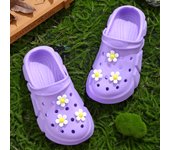 Girls Cute Flower Non-slip Clogs, Breathable Lightweight Clogs for Indoor and Outdoor Shower, Beach and Pool