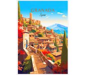 Spain Travel Poster Paris Gran Canaria Barcelona Madrid Granada Landscape Canvas Print Painting Wall Art Picture Room Home Decor