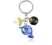Movie Himym Keychain How I Met Your Mother Keyrings Yellow Umbrella Blue French Horn Pendant Keychain