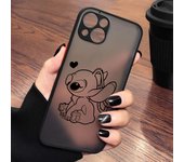 Disney Angel Stitch Couple Phone Case For Apple iPhone 14 13 12 11 XS Mini Pro Max 8 7 XR X Matte Frosted Translucent