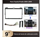 Car Radio Fascia Frame For Toyota Land Cruiser Prado 120 2002-2009 9 inch 2DIN Stereo Panel Wiring Power Cable Canbus Decoder