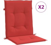 vidaXL Cojín silla jardín respaldo bajo 2 uds tela Oxford Color Antracita,  Gris,  Crema y mas Cojín Decorativo de Asiento Cojines de muebles de salon