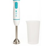 Batidora de Mano 400W con 2 Velocidades – Cuchillas de Acero Inoxidable, Brazo Resistente, Vaso Medidor 800ml Incluido, Potente y Compacta para Cocinar Rápido