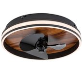 Faustine - Plafón LED Regulable con Ventilador - Metal Negro y Blanco - 30W - 1000lm - 3000-6500K 3000-6500K RABALUX
