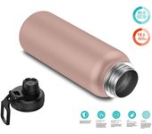 Botella Termo de Maple Inoxidable 1 Litro Deportiva (10 Colores) - Botella de Agua Térmica Reutilizable | Sin BPA | Mantiene 24H Frio / 12H Caliente | Termo y Hermética - Doble Pantalla a Prueba de Fugas (YD550 YD1000 999 1199)