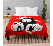Black Cat Soft Throw Blanket Microplush Warm Blankets Lightweight Tufted Fuzzy Flannel Fleece Throws Blanket for Bed Sofa Couch