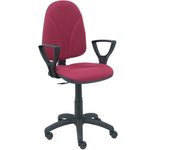 Piqueras Y Crespo Silla de Oficina Ergonómica con Brazos Fijos BALI Granate