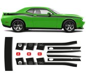 Pegatinas / Vinilos para coche franjas lateral/maletero Mopar compatibles con Dodge Challenger 2008 - 2020